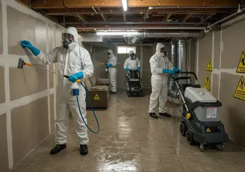 Basement Moisture Removal and Structural Drying process in Star, ID